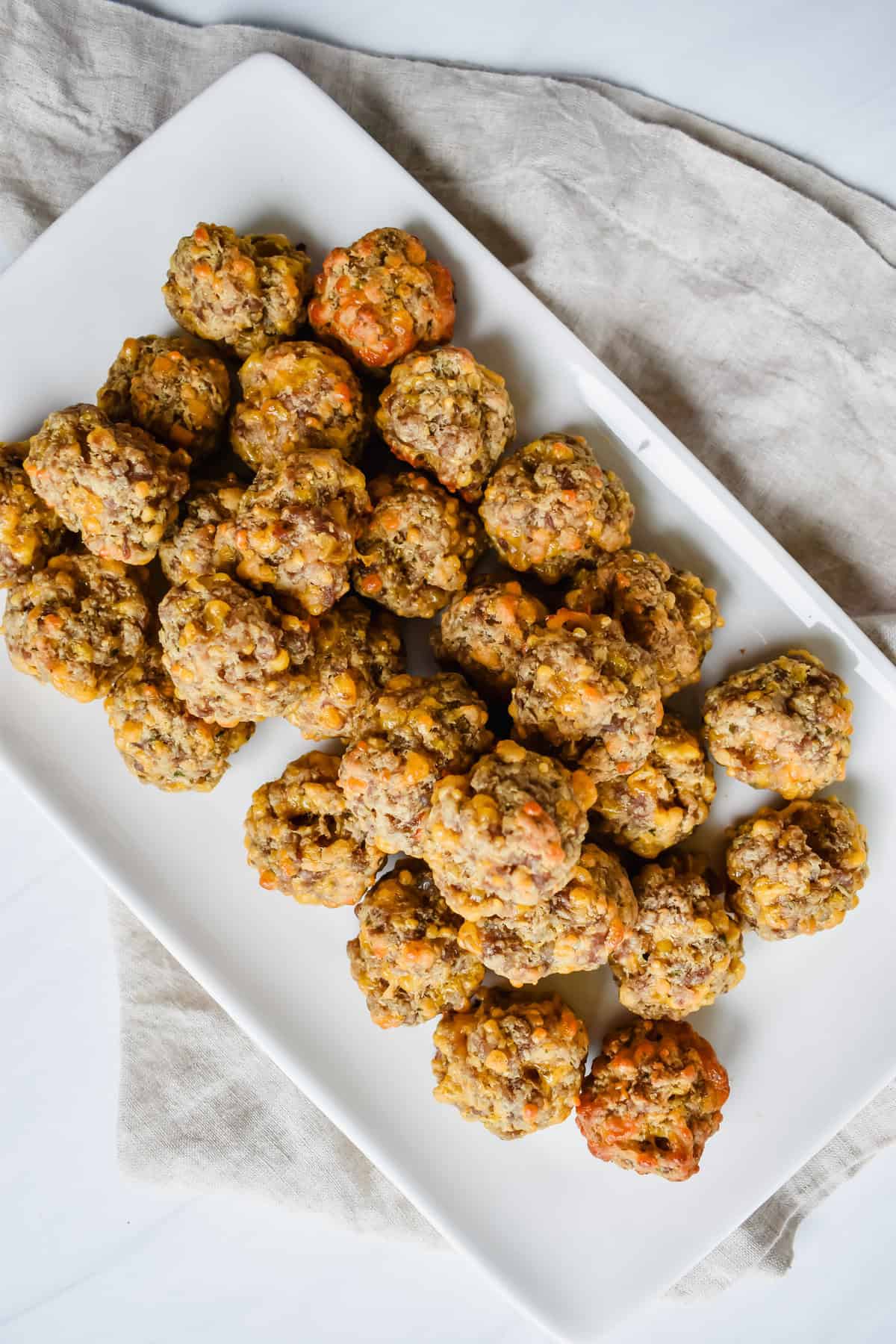 this is a top view of my healthy sausage balls