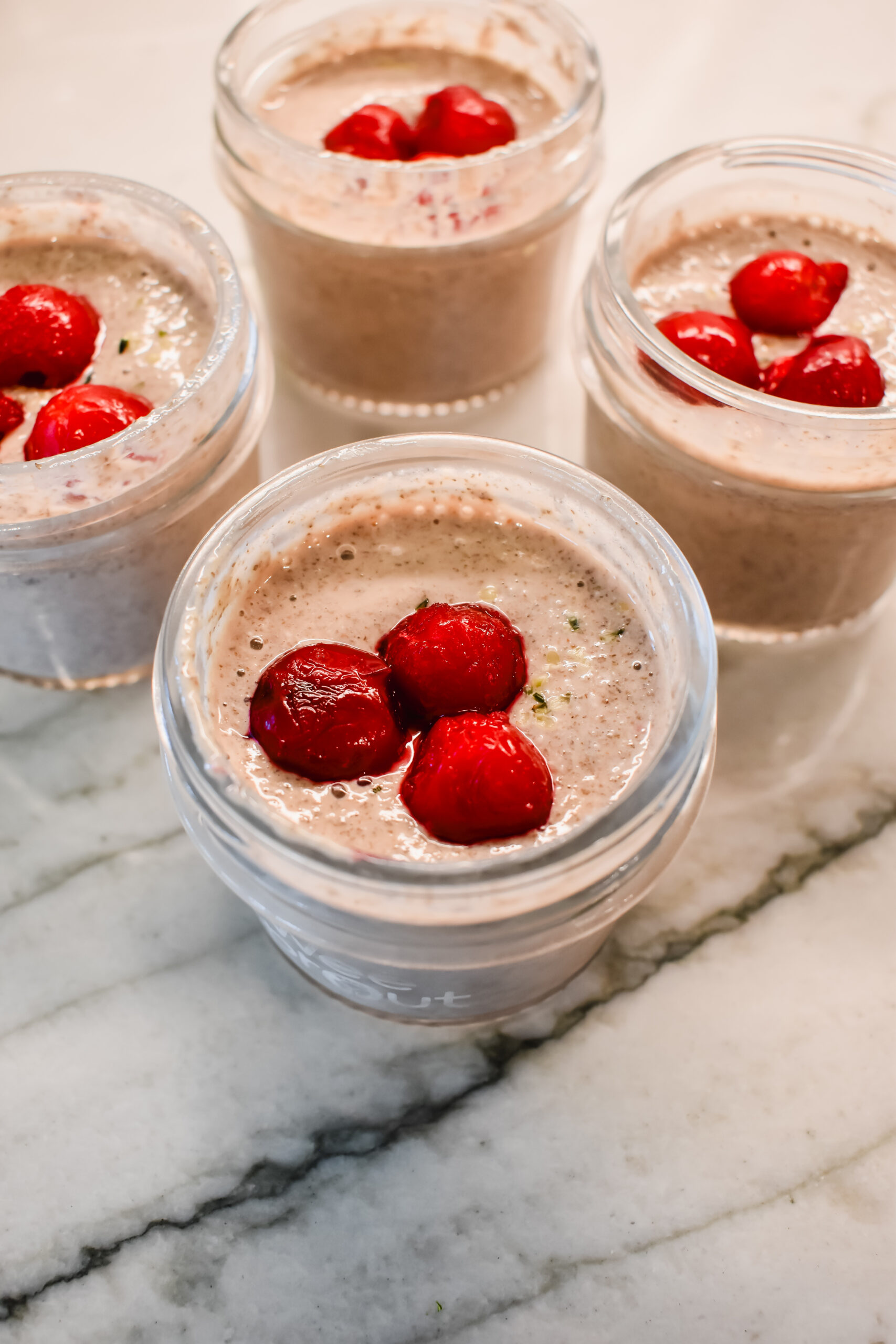 this is a close up of my blended overnight oats