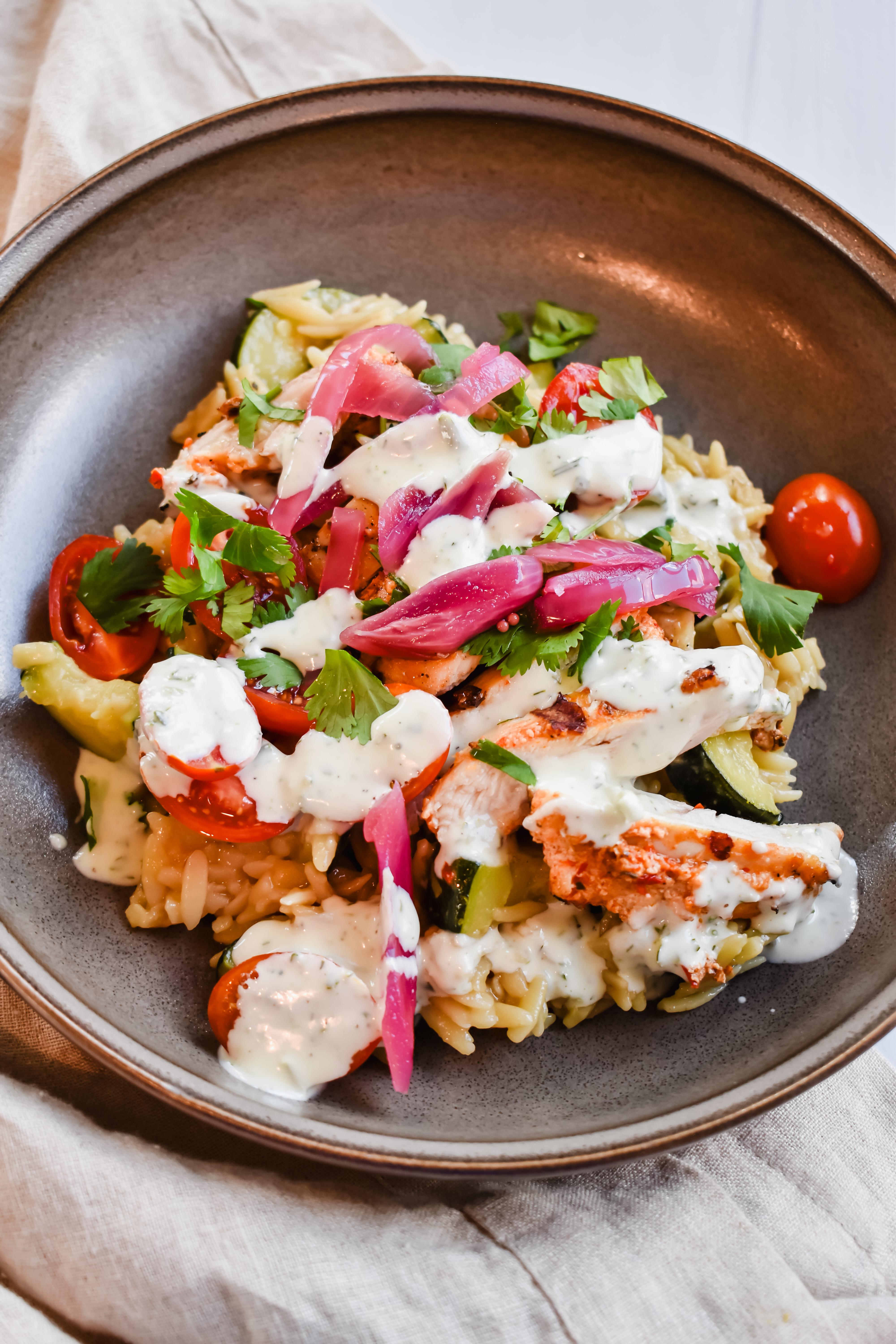 this is another close up of my chicken bowls 