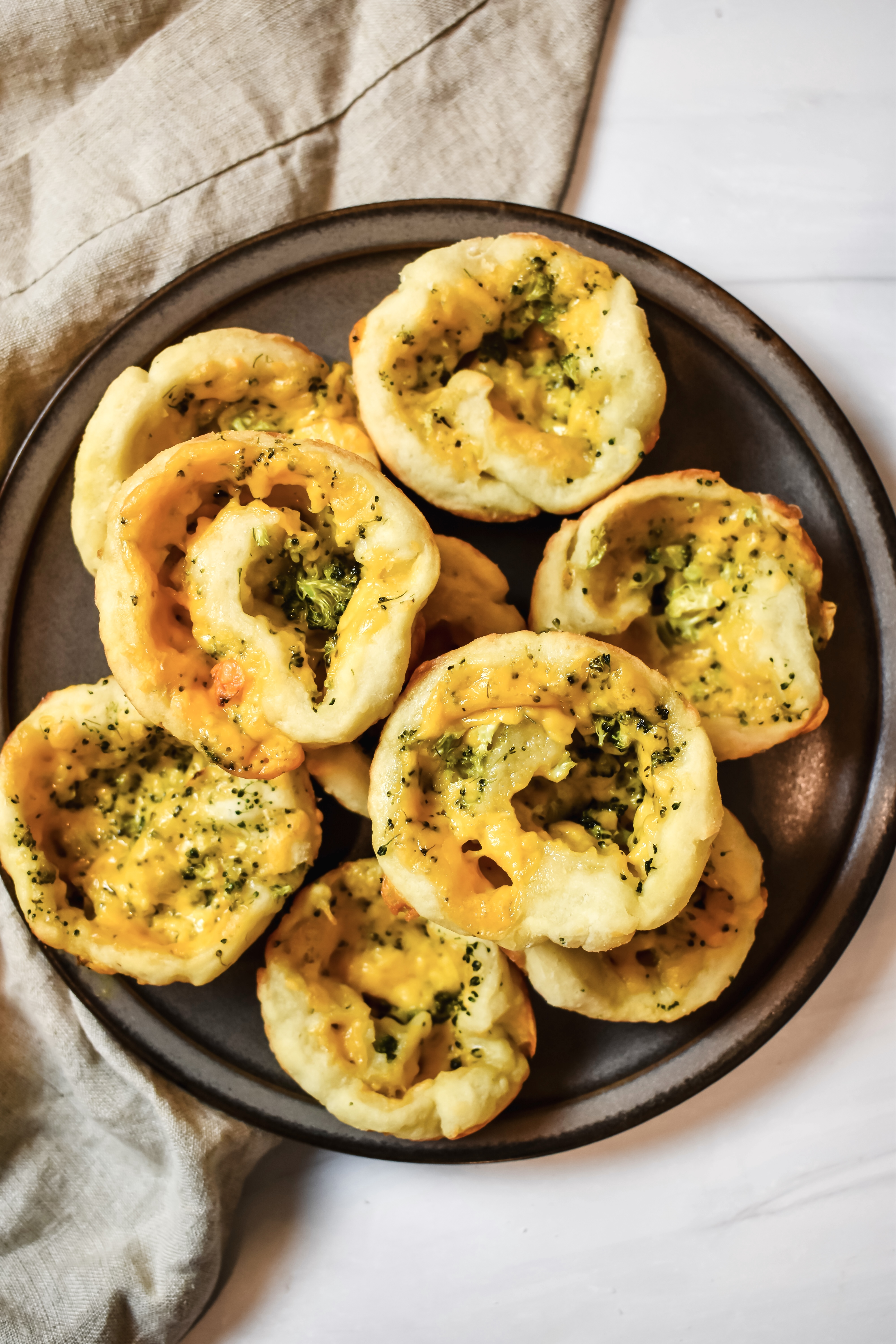 this is another close up of my broccoli cheese pinwheels

