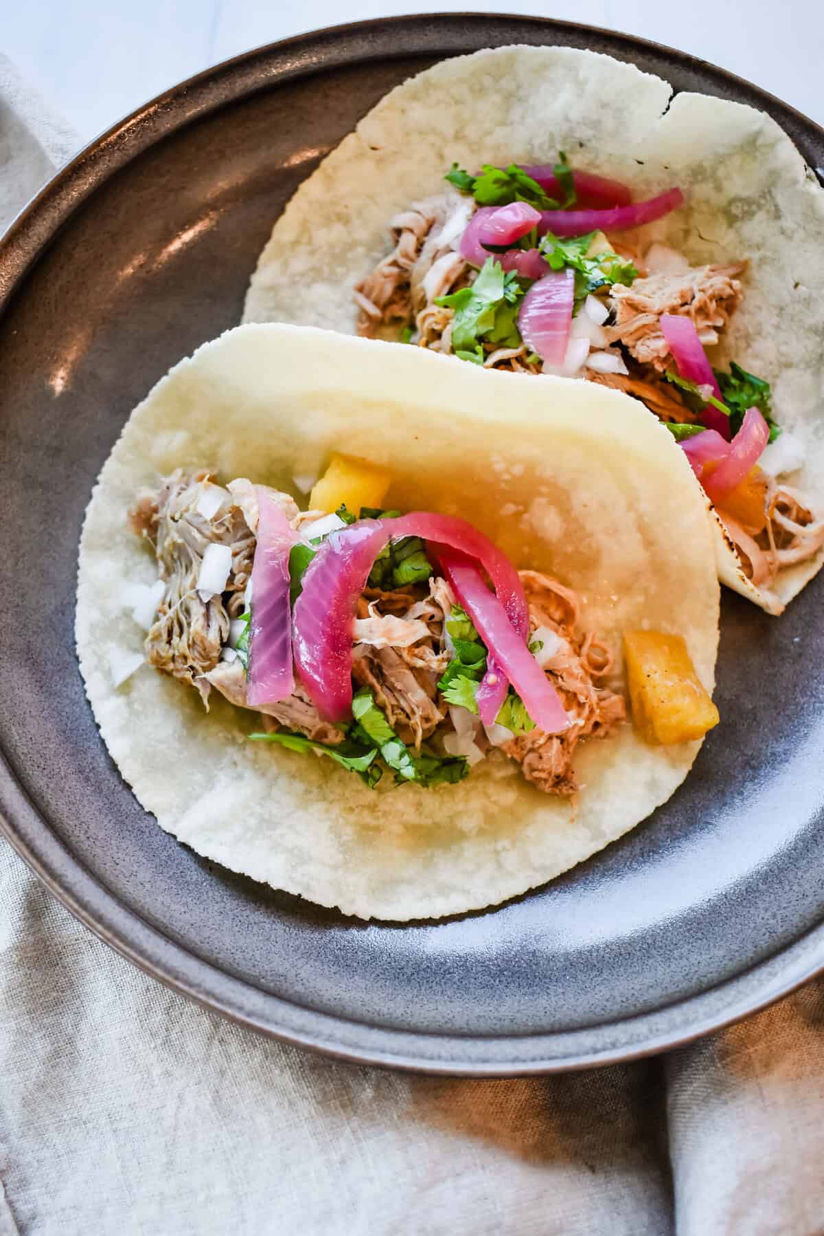 this is another close up of my pork tenderloin tacos. 