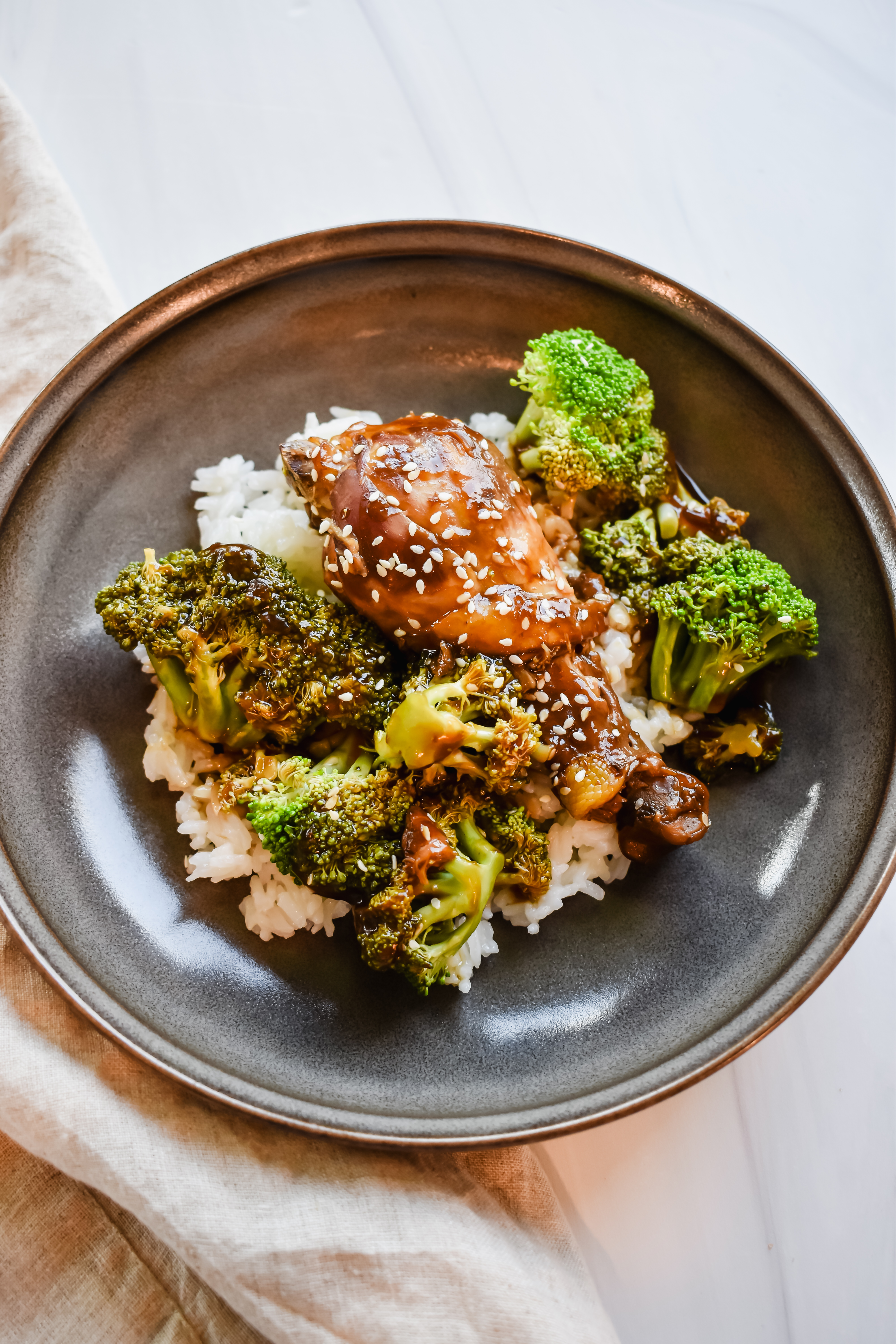 this a top view of my slow cooker chicken teriyaki drumsticks