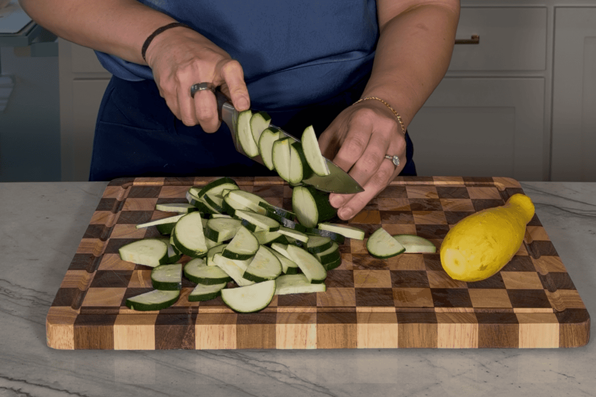 Prepping my vegetables and cutting them for Mexican Stir Fry.
