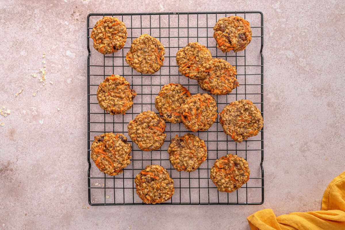 Carrot breakfast cookies ready to enjoy.