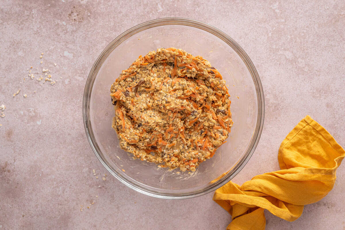 Ingredients mixed and ready for baking.