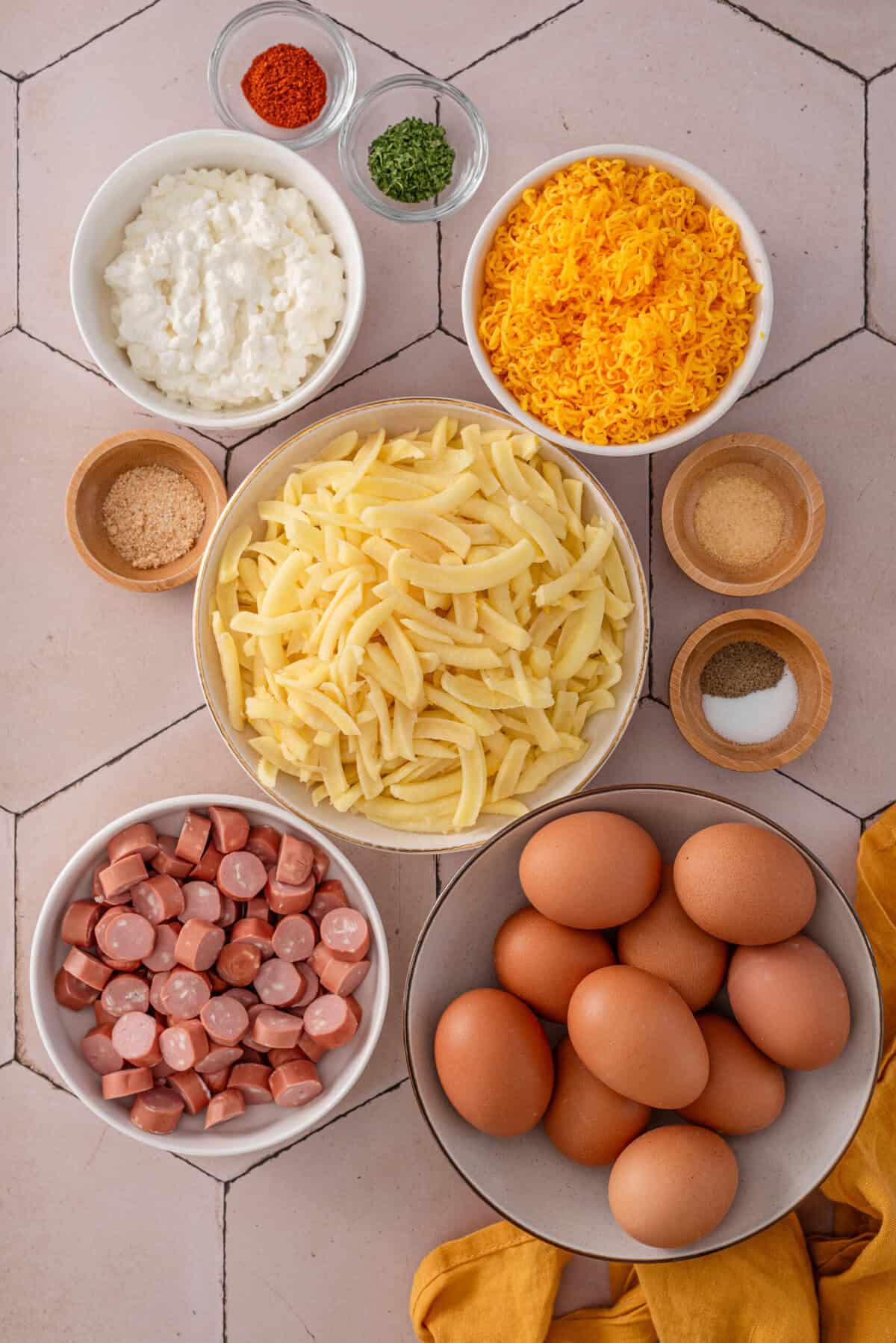 top view of all the ingredient that I used to make my recipe