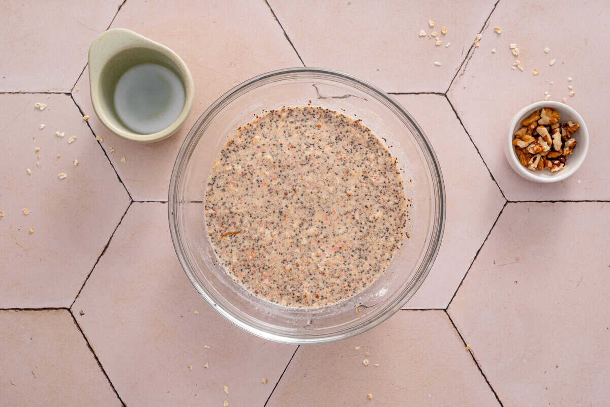 this shows the bowl after it has been refrigerated 