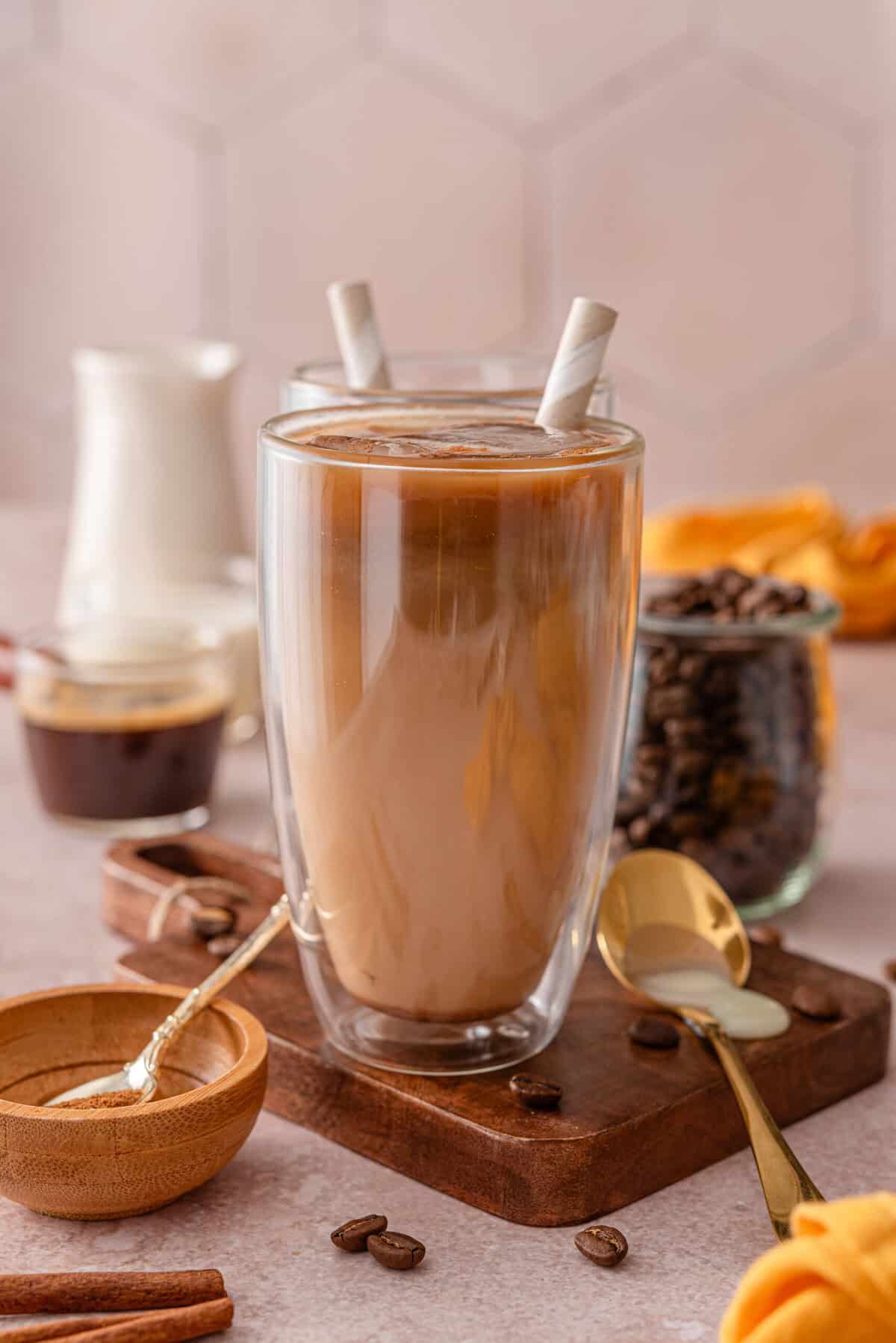 this is another close up of my spanish iced latte 