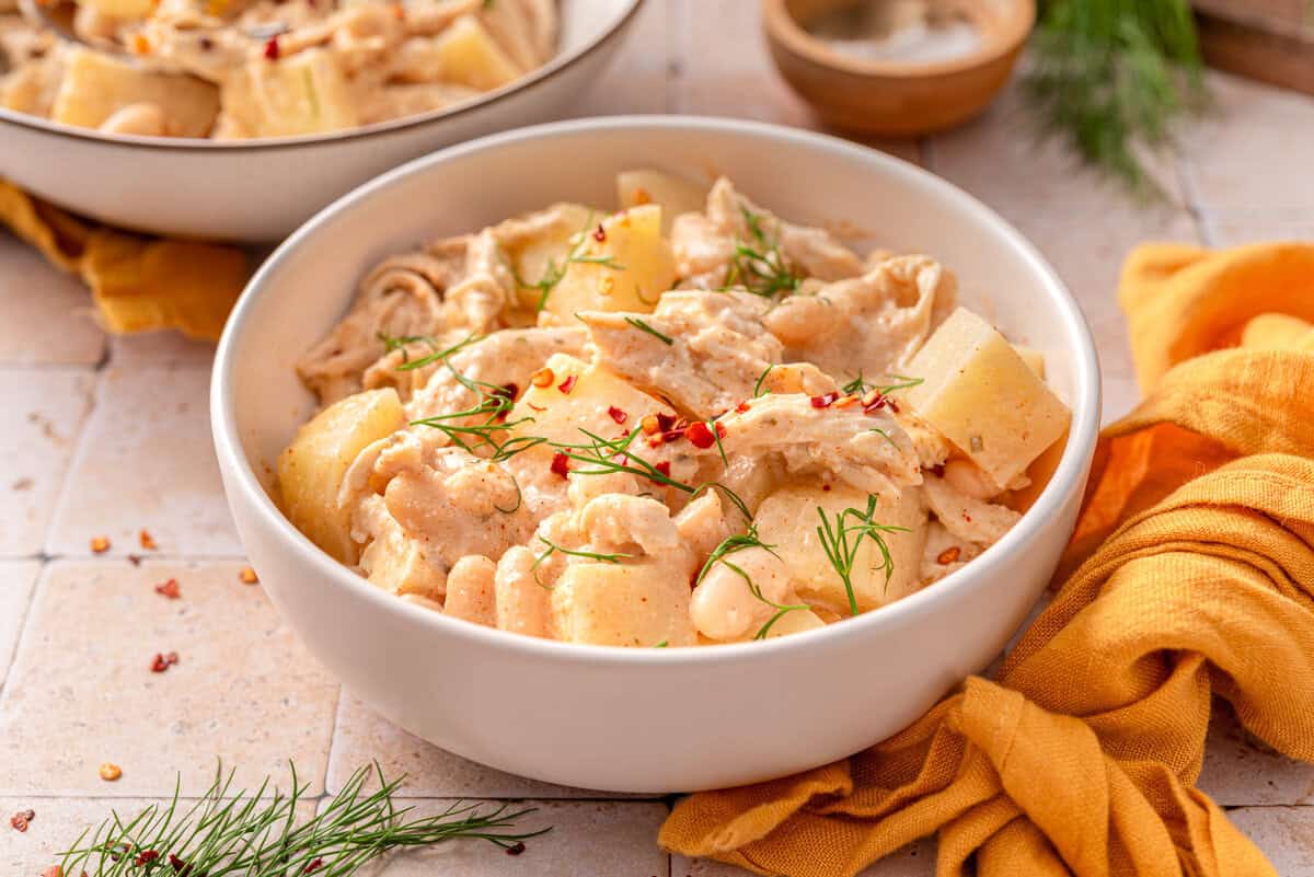 Sideshot of my ranch chicken served.