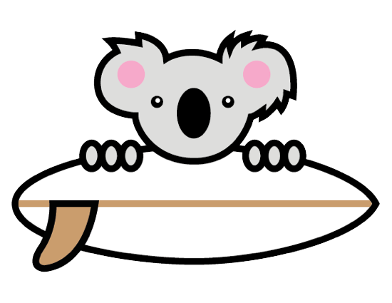 PIctogramme surf koala
