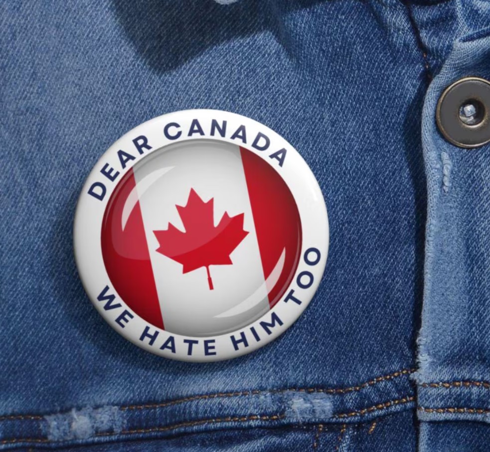 Canadian Button Pin, Elbows Up Button
