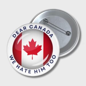 Canadian Button Pin, Elbows Up Button