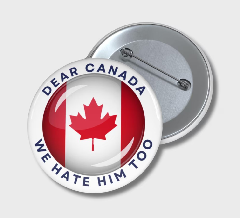Canadian Button Pin, Elbows Up Button
