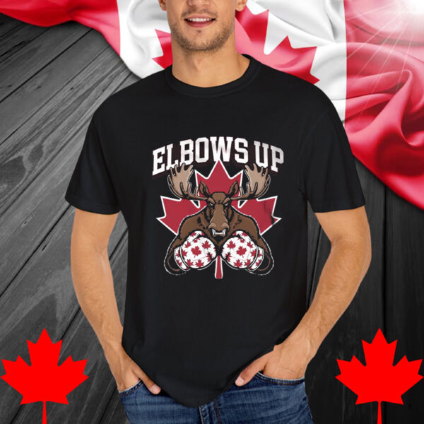 Canadian Elbows Up Shirt, Anti Tariffs Graphic Design T-Shirt