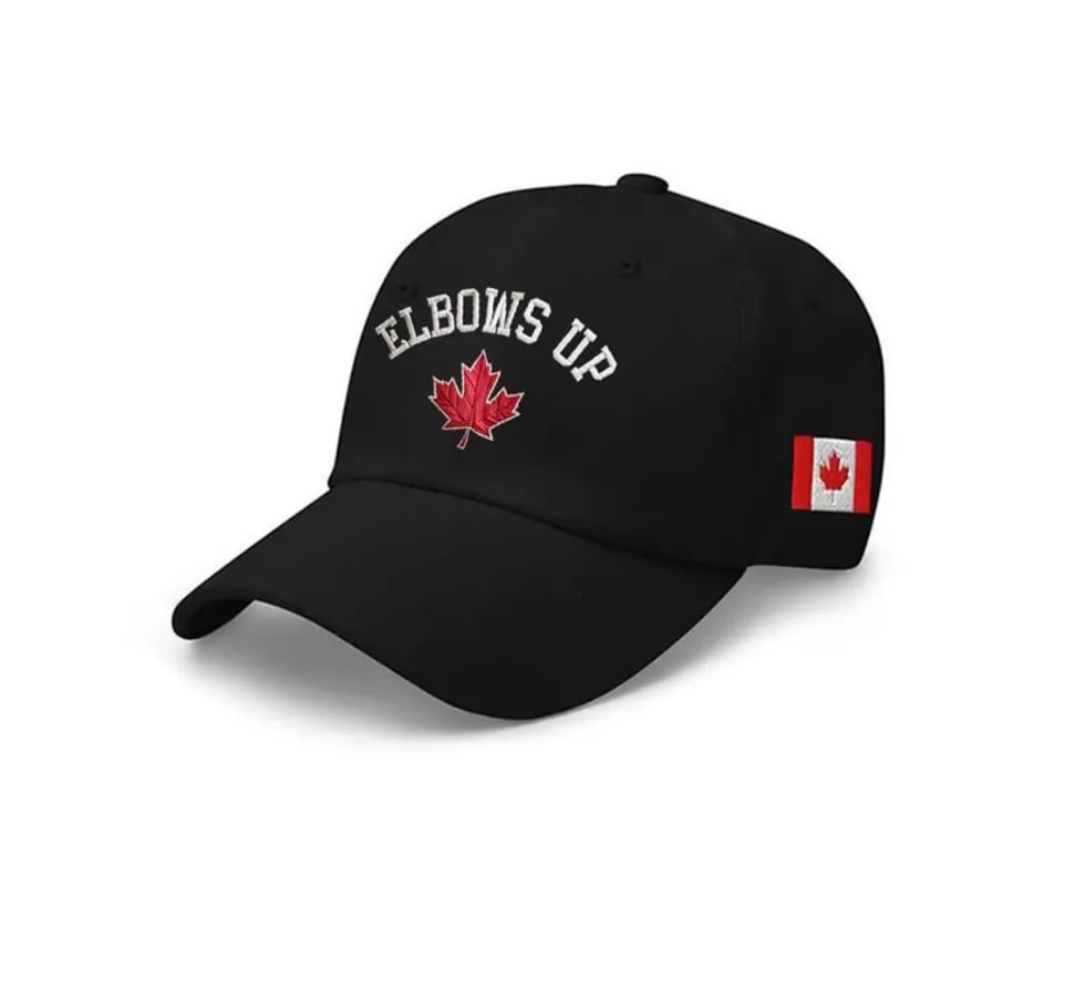 ELBOWS UP CANADA Hat – Hockey Quote Patriotic Dad Hat