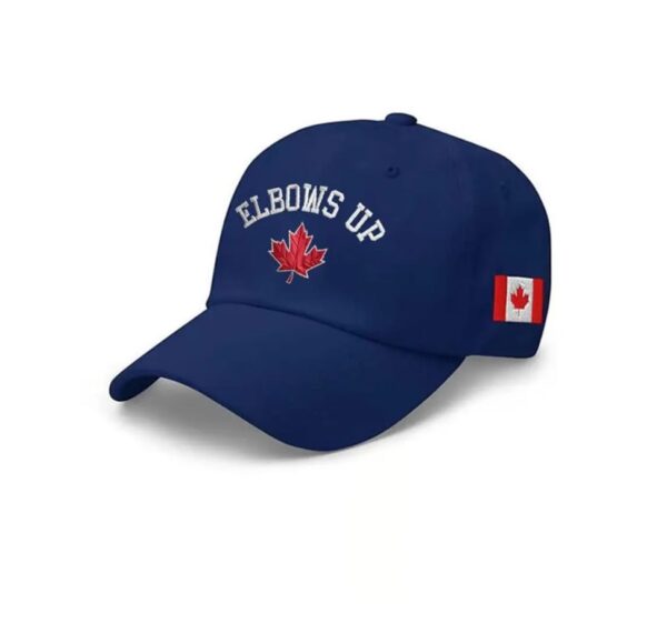 ELBOWS UP CANADA Hat – Hockey Quote Patriotic Dad Hat