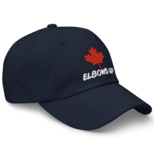 ELBOWS UP CANADA Hat – Hockey Quote Patriotic Trucker Cap