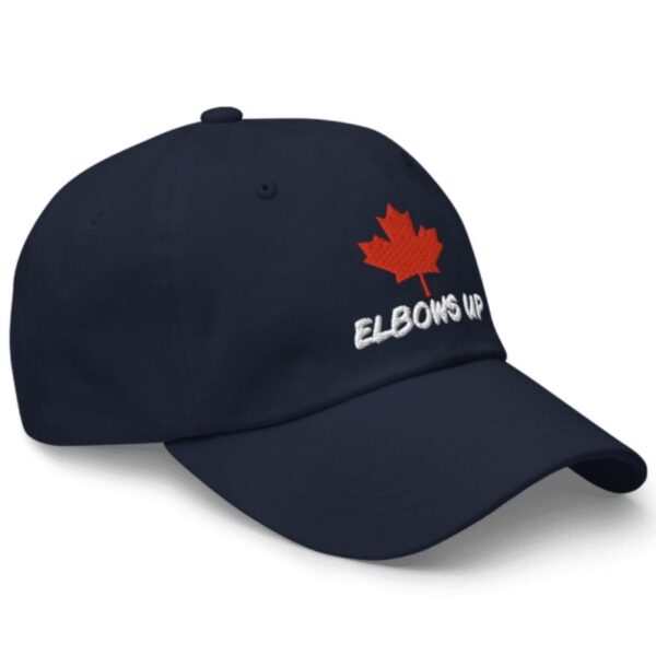 ELBOWS UP CANADA Hat – Hockey Quote Patriotic Trucker Cap