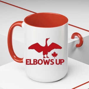 ELBOWS UP CANADA – ANGRY CANADA GOOSE MUG