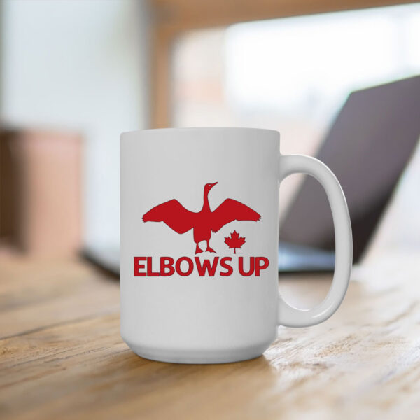 ELBOWS UP CANADA – ANGRY CANADA GOOSE MUG