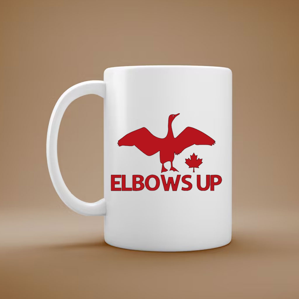 ELBOWS UP CANADA – ANGRY CANADA GOOSE MUG