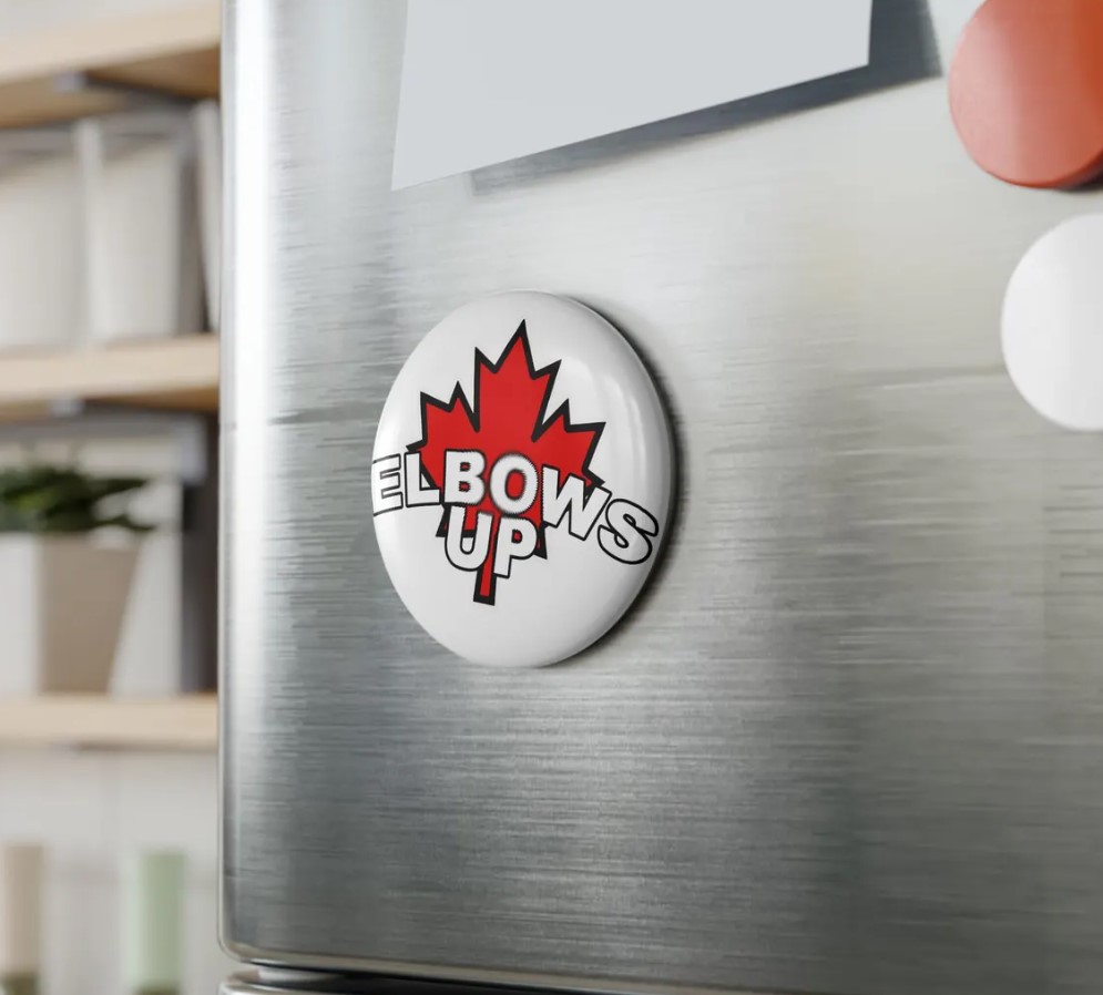 Elbows Up Button, Canadian Pride Gifts