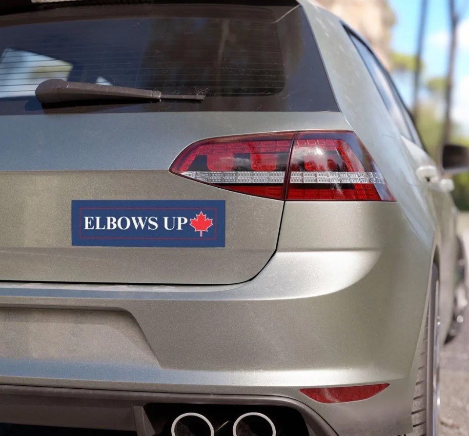 Elbows Up Canada 2025 Car Magnet