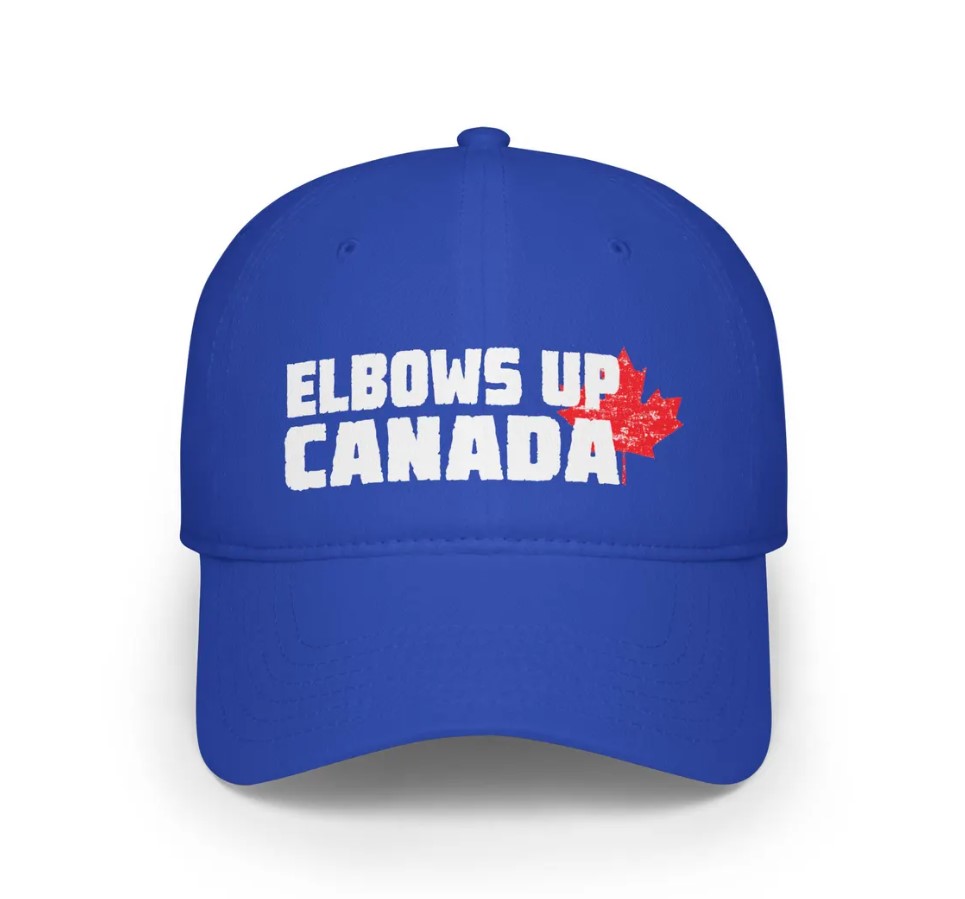 Elbows Up Canada Baseball Cap, Black Hat for Canadians