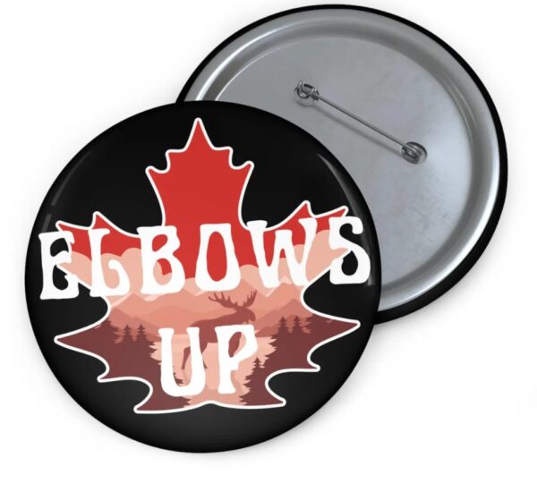 Elbows Up Canada Button, Stop Trump Tariffs