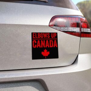 Elbows Up Canada Car Magnet, Canadian Flag Protest Magnets