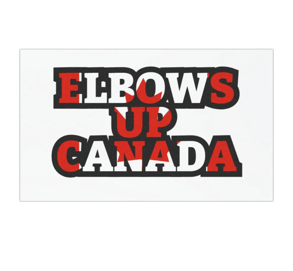 Elbows Up Canada Car Magnet - Canadian Pride