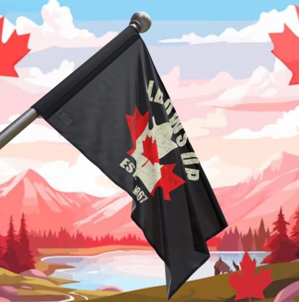 Elbows Up Canada Est 1867 Proud Canadian Strong Canada flag