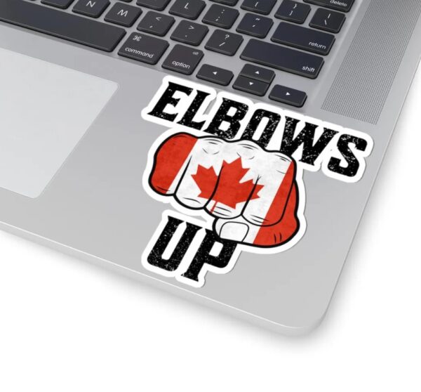 Elbows Up Canada Flag Sticker