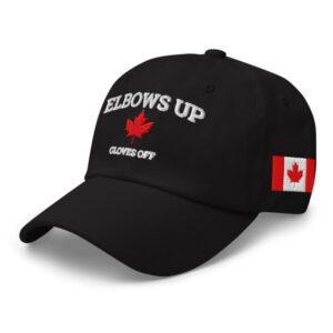 Elbows Up Canada Gloves Off Fun Hockey Hat