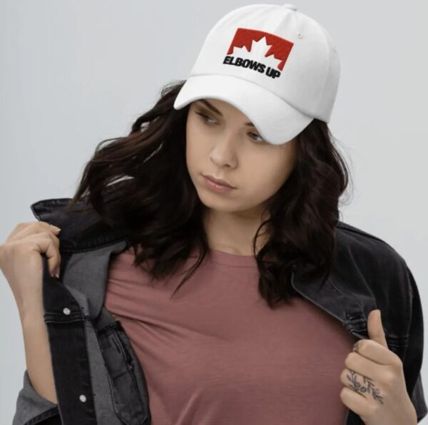 Elbows Up Embroidered Hat, Canadian Pride Dad Hat