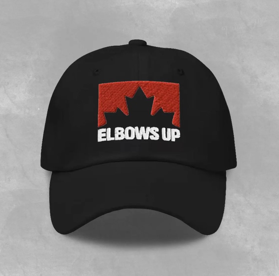 Elbows Up Embroidered Hat, Canadian Pride Dad Hat