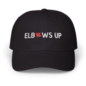 Elbows Up Hat, Maple Leaf Embroidered Hat