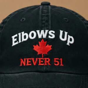 Elbows Up Never 51 Baseball Cap