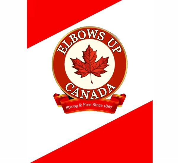 Elbows Up - Strong & Free Since 1867 Garden Flag