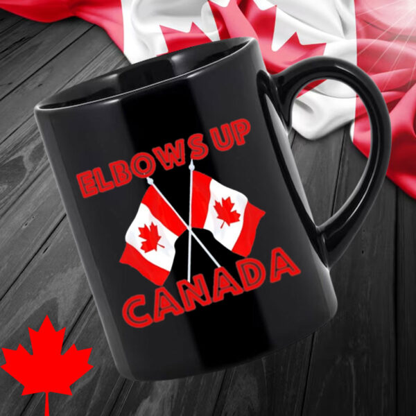 Elbows up Canada Flags Mug