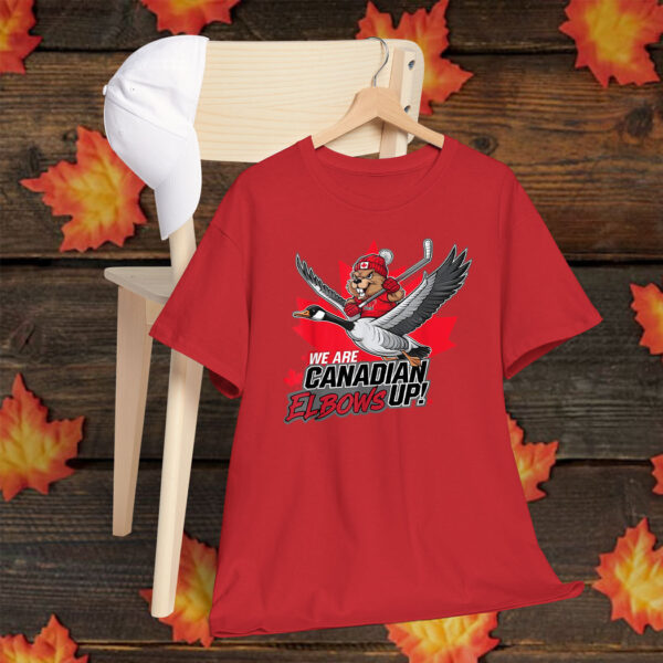 We Are Canadian - Elbows Up Hockey Otter T-Shirt