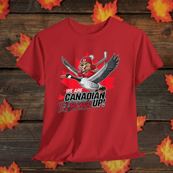 We Are Canadian - Elbows Up Hockey Otter T-Shirt