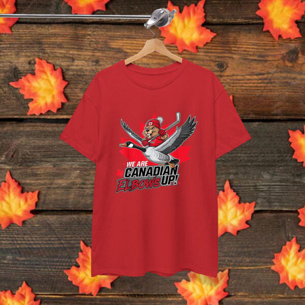 We Are Canadian - Elbows Up Hockey Otter T-Shirt