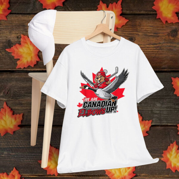 We Are Canadian - Elbows Up Hockey Otter T-Shirt