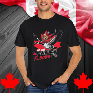 We Are Canadian Elbows Up Hockey Shirt