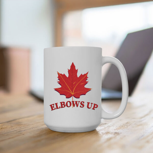 Elbows Up Canada White Mug