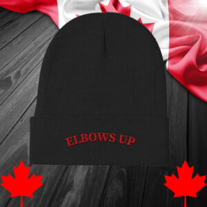 Elbows Up Embroidered Beanie