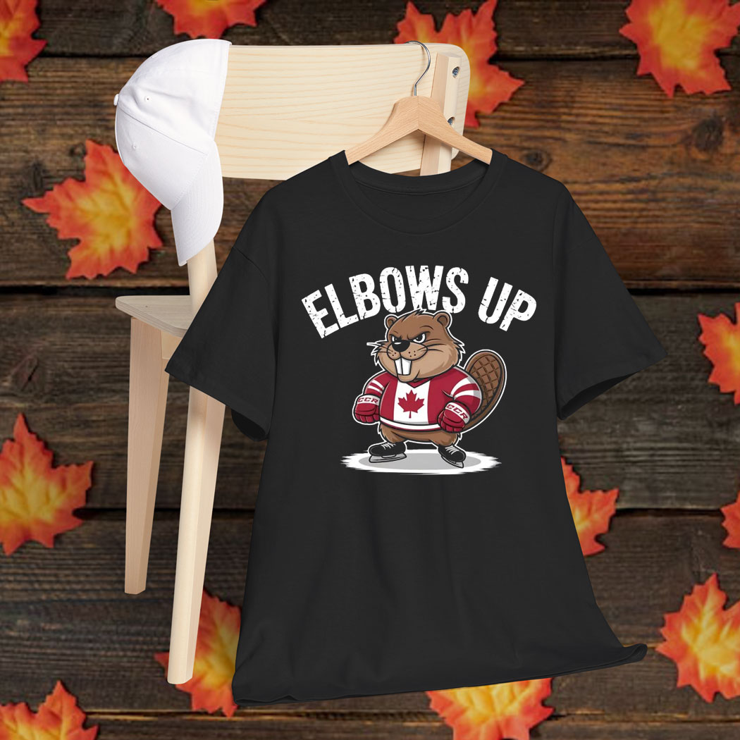Elbows Up Hockey Beaver T-Shirt