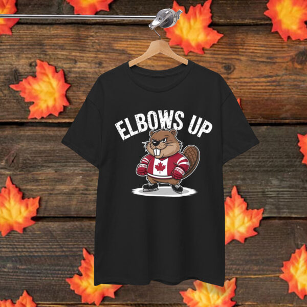 Elbows Up Hockey Beaver T-Shirt