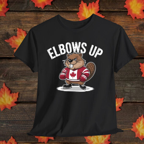 Elbows Up Hockey Beaver T-Shirt